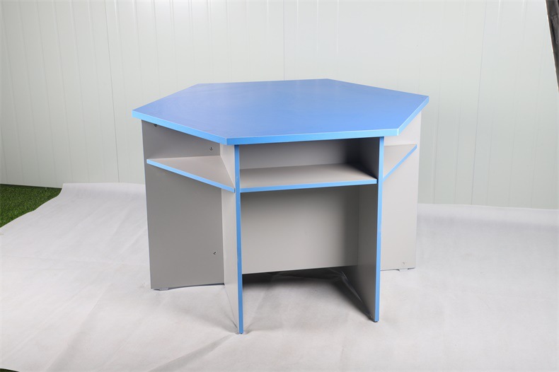 厂家直供幼儿园六角桌拆分式六边桌椅套装培训辅导班学校桌椅