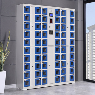 厂家直销条码手机柜指纹密码手机储存柜单位会议室手机充电柜