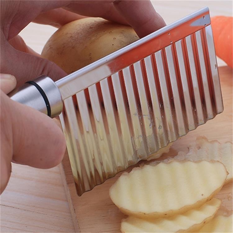 304不锈钢土豆切波浪切片器狼牙切条器切菜器波纹刀切花式薯条刀