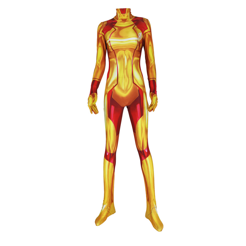万圣节银河战士紧身衣萨姆斯·艾仁cosplay samus aran紧身衣表演