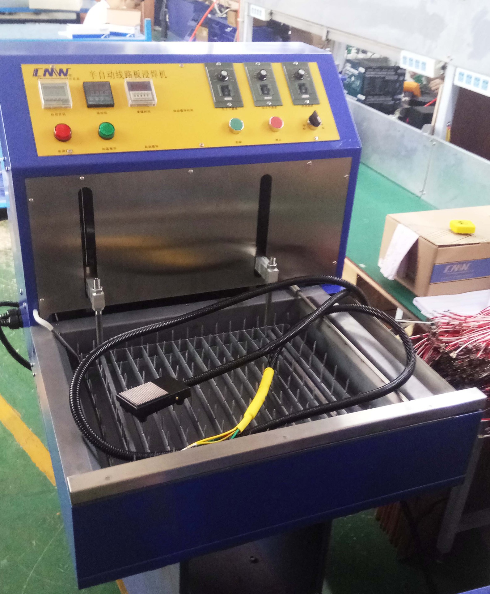 创美威半自动浸锡机pcb半自动线路板焊锡机自动升降锡炉熔锡炉