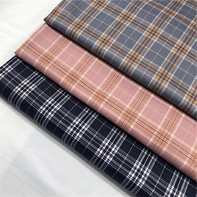 jk制服裙面料 连衣裙 校服 园服 西装裤装布料 涤纶色织格子布