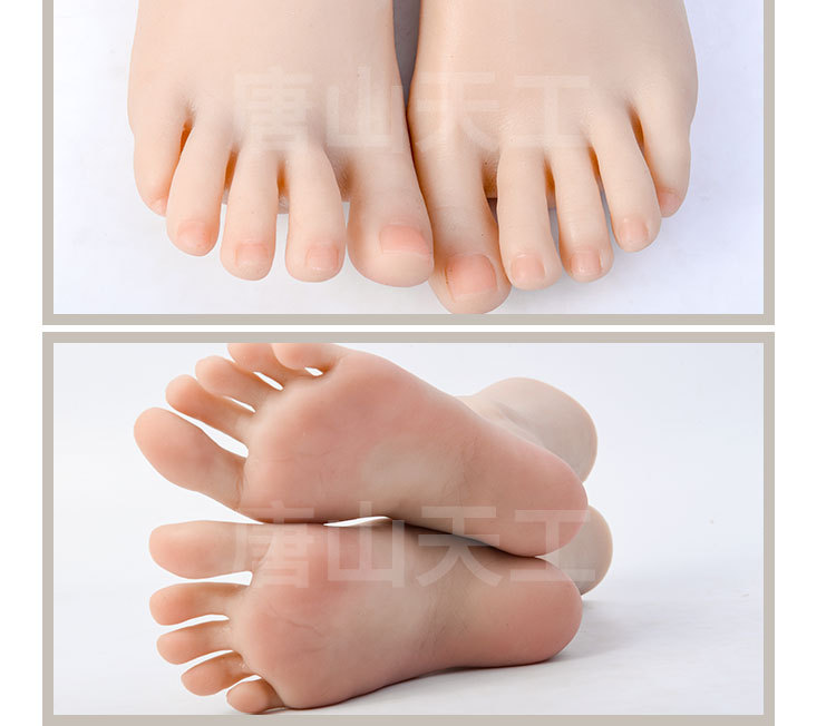天工仿真足模铂金硅胶静脉脚模成人模特美女鞋袜拍摄道具tg37d