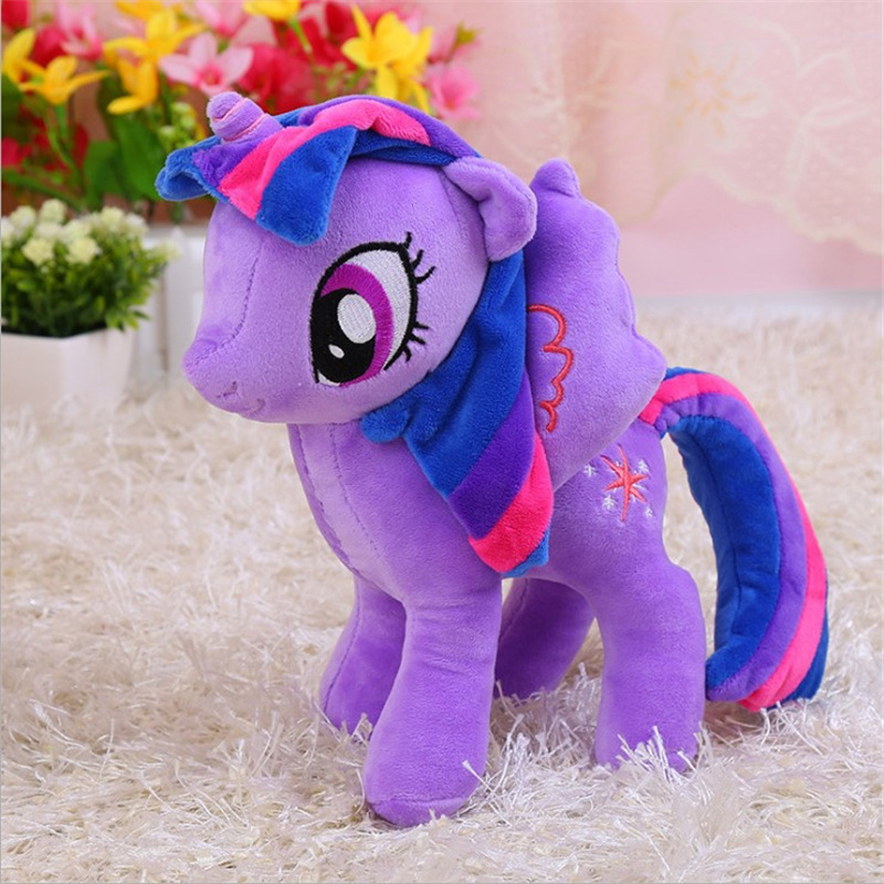 热卖卡通彩虹宝利马小马毛绒玩具卡通公仔活动礼品娃娃机公仔礼物