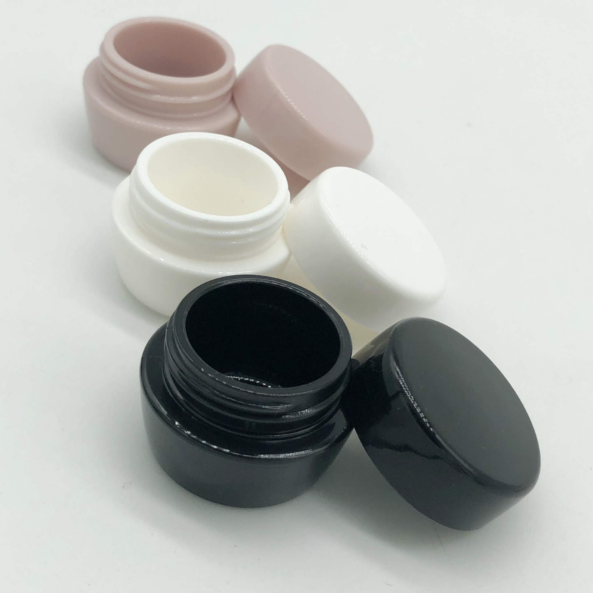 5mlpp甲油胶瓶现货5g拉丝胶日本胶空瓶子塑料分装美甲 试用装白色