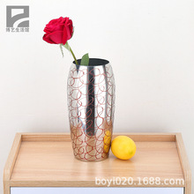 花瓶欧式花插现代简约不锈钢客厅摆件家居装饰小花瓶