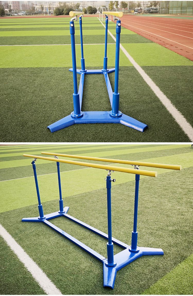 铸铁底座双杠户外学校运动健身器材室内比赛用移动式铸铁单双杠