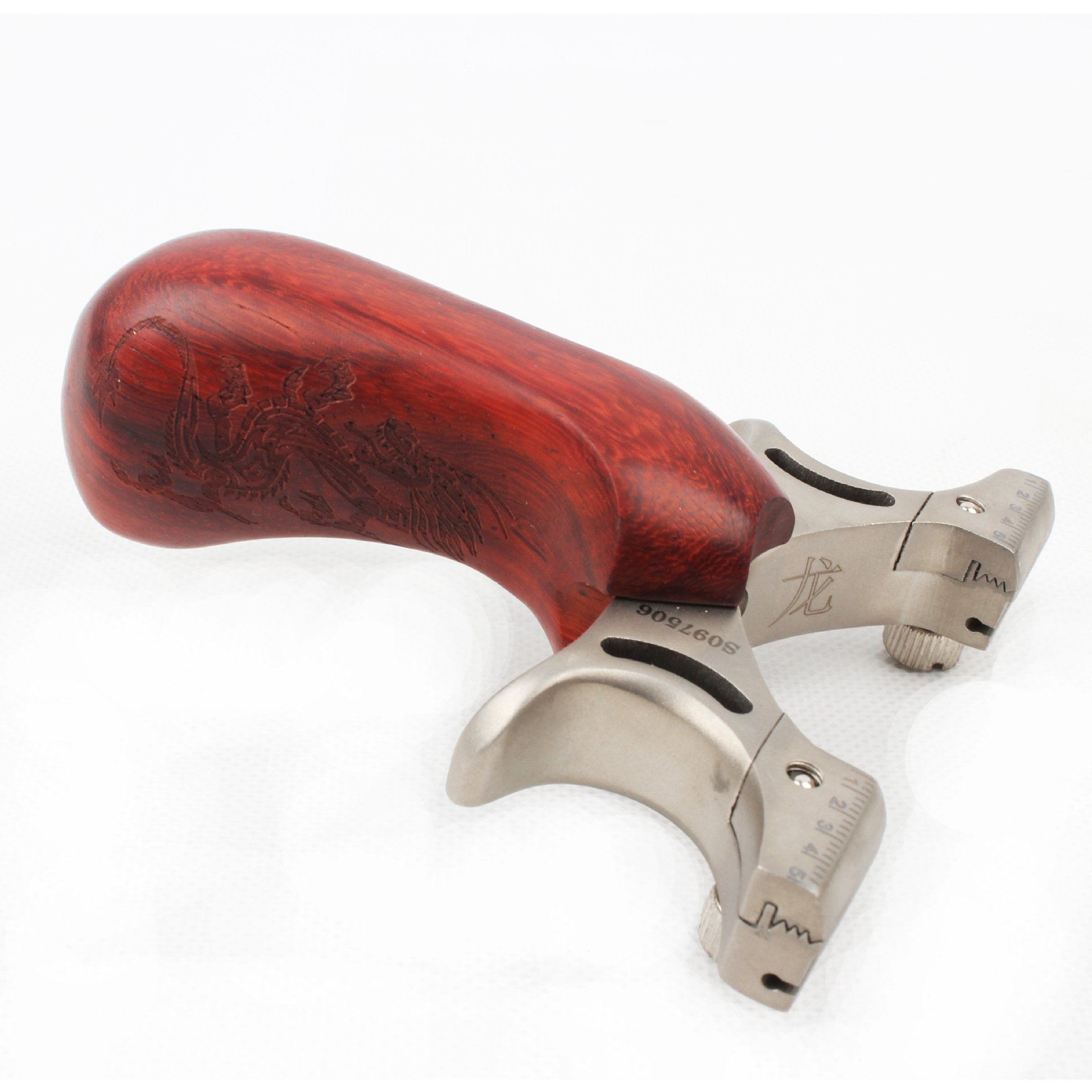 木追龙弹弓实木弓把不锈钢数控撑头快压免绑扁皮皮筋户外弹弓厂家