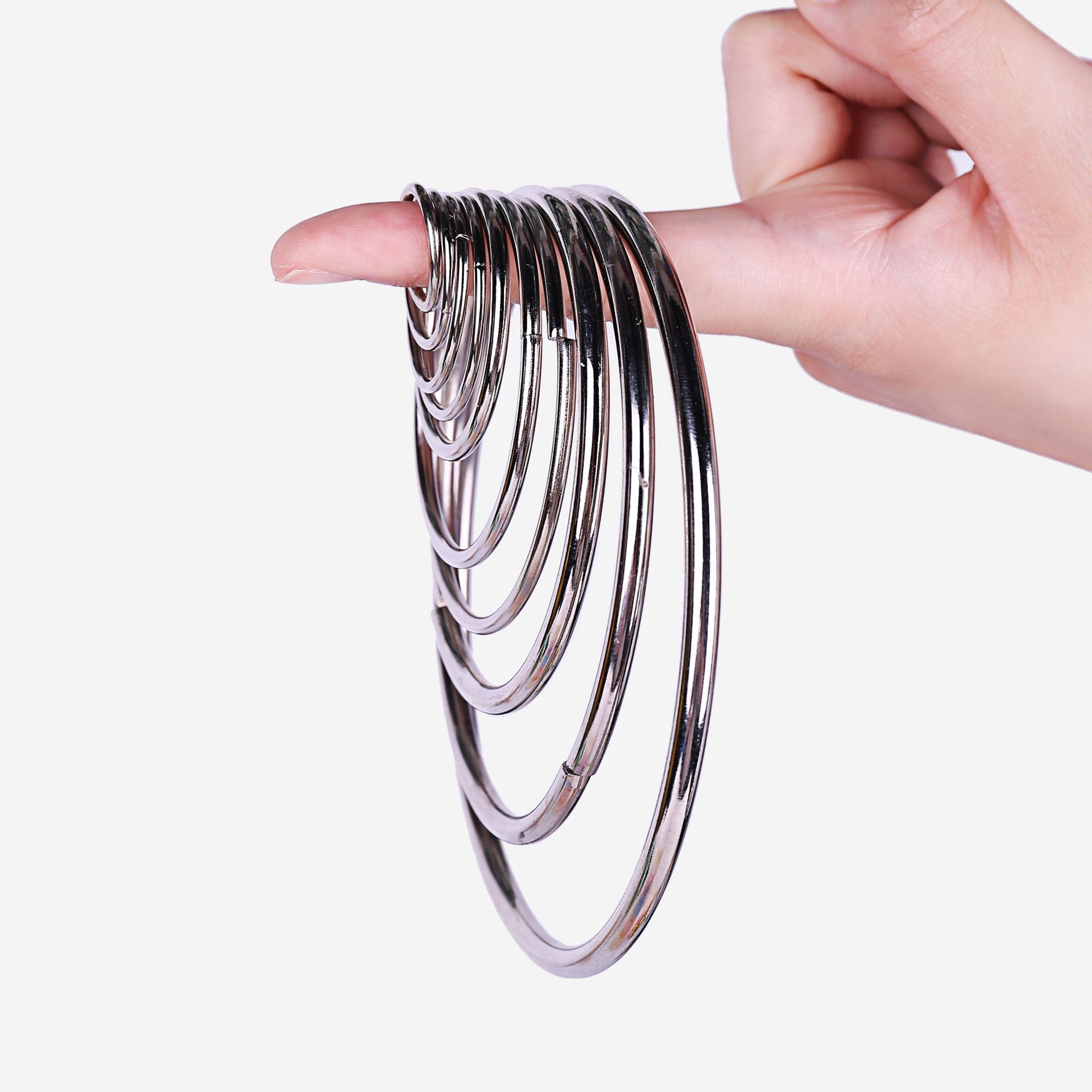 现货金属铁环开口铁圈圆形有缝服装箱包五金铁环首饰配件0圈批发