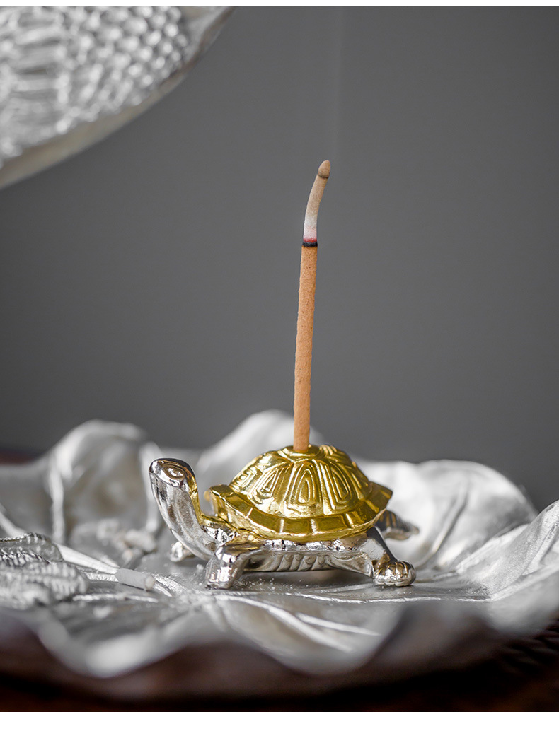 锡制仙鹤香插香托禅艺线香卧香日式创意香盘乌龟摆件茶道茶具配件