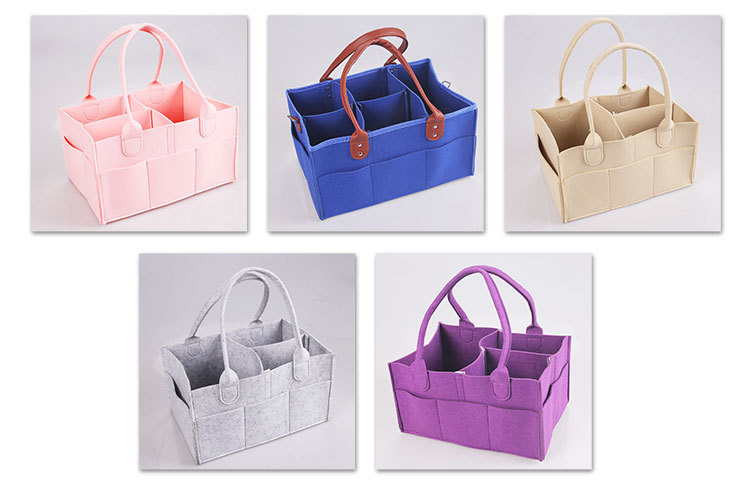 销毛毡收纳包 尿不湿尿布收纳袋 毛毡化妆包 批发定制logo