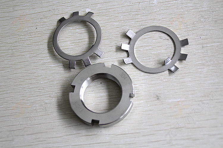 正宗304不锈钢止动垫圈六爪垫圈gb858圆螺母用止退垫圈m10-m140
