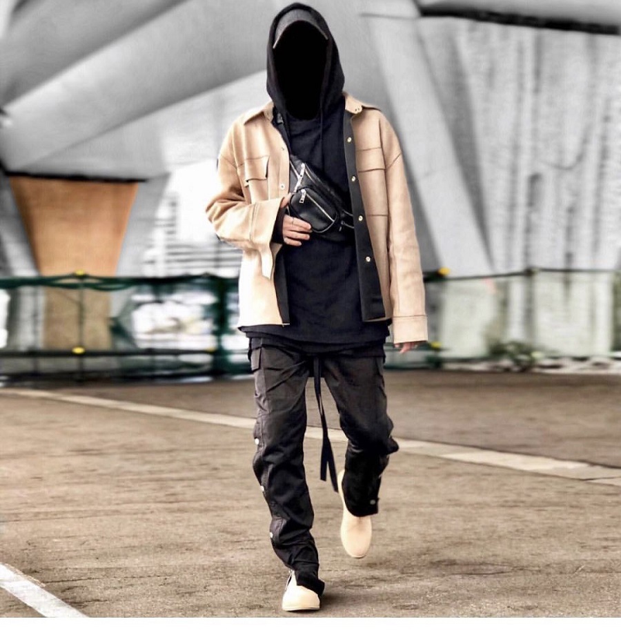 fog第六季工装魔术贴长裤ins大热机能风kanye外侧拉链纽扣休闲裤