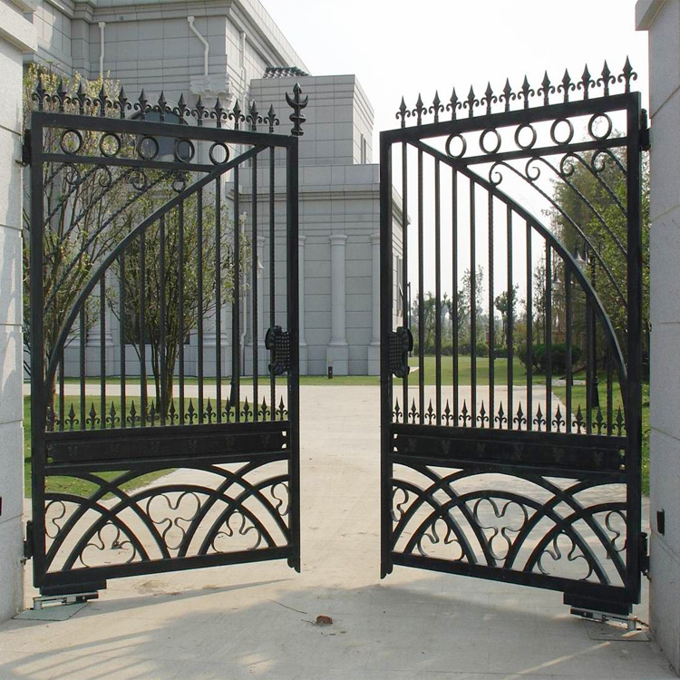 供应仿铝铁艺大门 铝艺大门 铝艺别墅围墙大门 铁艺大门围栏