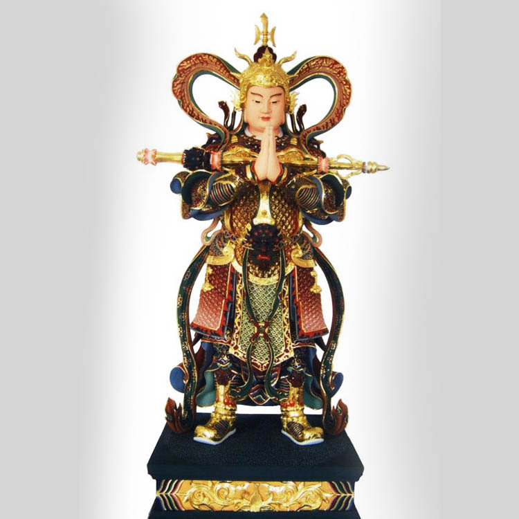 韦陀菩萨铜雕寺庙铜韦陀玻璃钢彩绘佛像雕塑金色观音菩萨