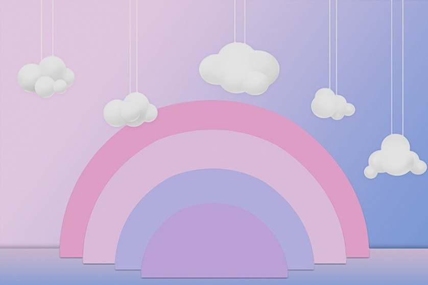 小主持舞台背景墙纸墙布卡通造型学校主播教室演讲口才培训班壁纸