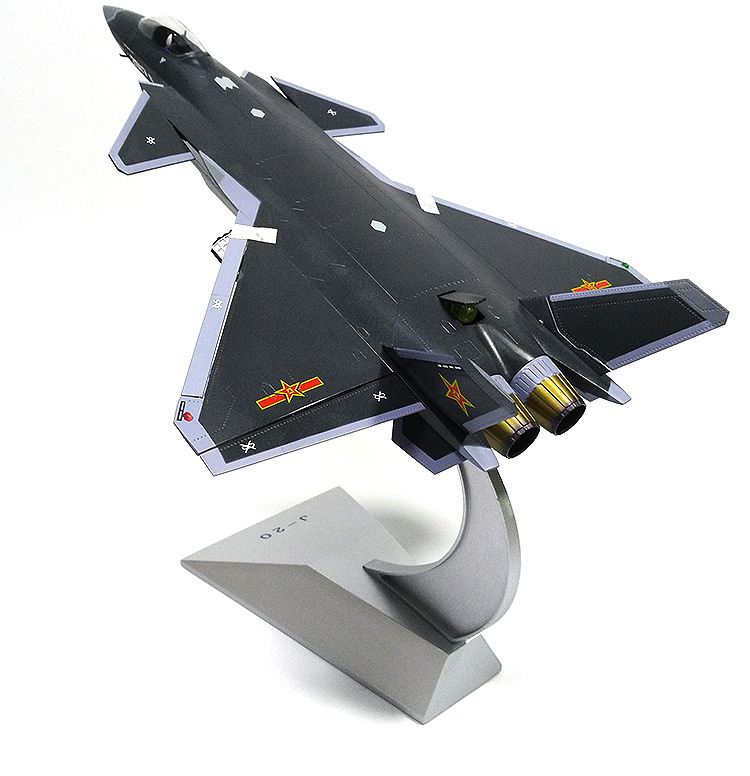 1:48歼20战斗机模型仿真合金j20隐形飞机军事模型印字退伍纪念品