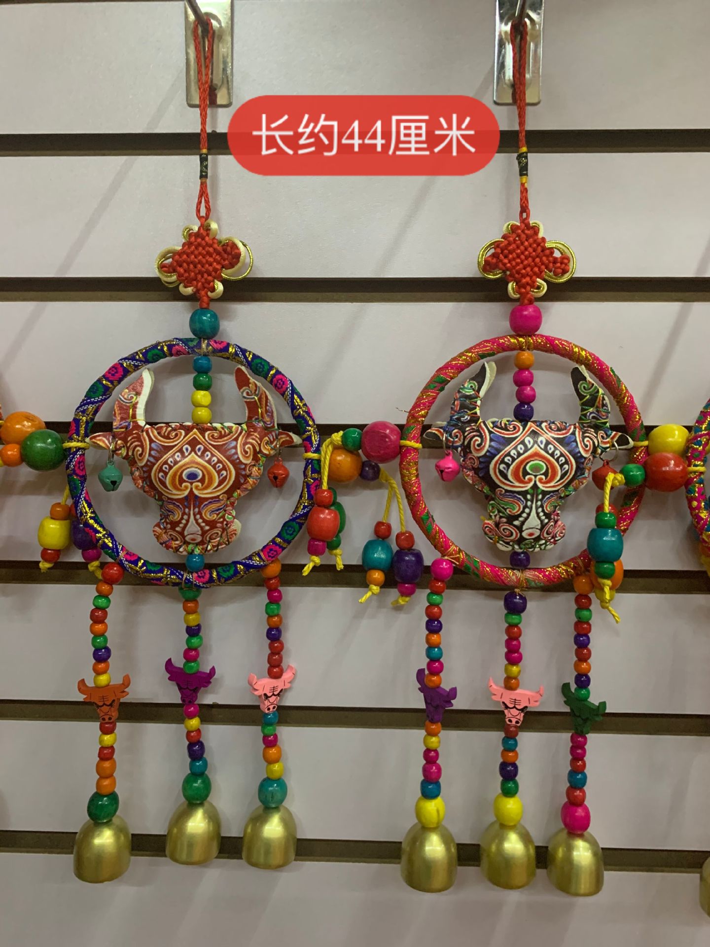 云南民族旅游手工艺品东巴风铃挂件 圈圈牛头三铃
