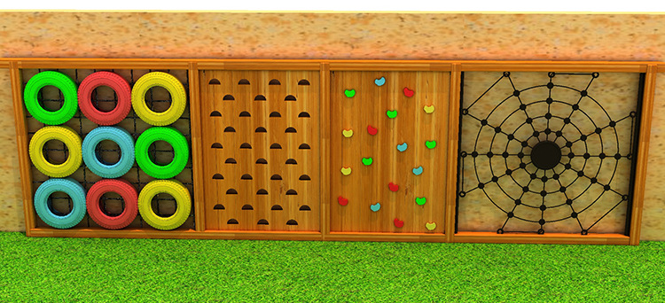 幼儿园户外木质儿童攀爬架 拓展训练游乐设施组合 室内攀岩墙定做