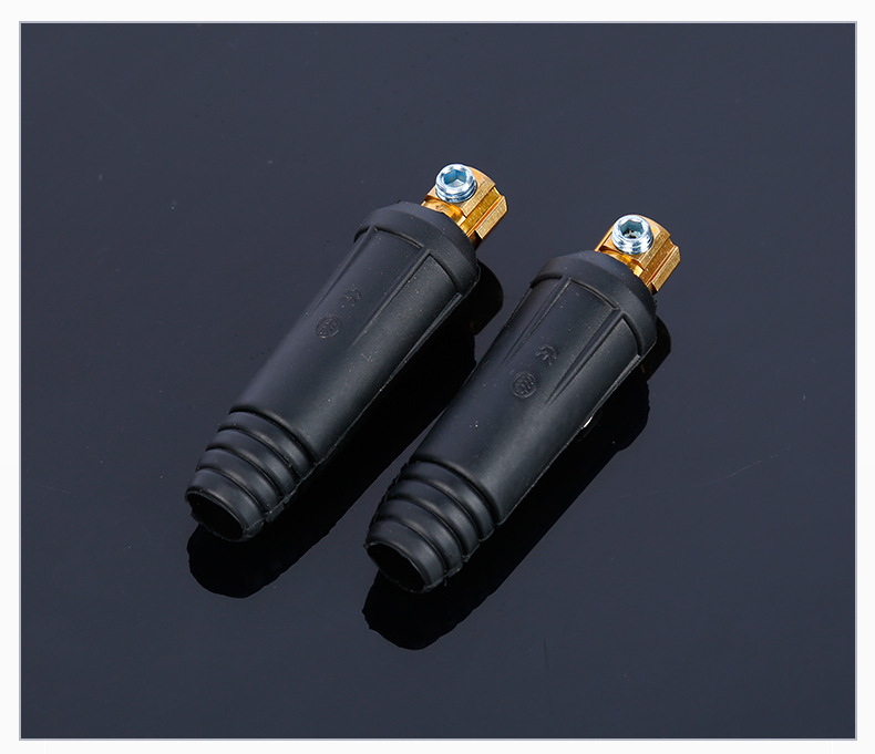 货源供应克雷盟欧式纯铜电焊机插头电缆快速连接器电焊机快速接头