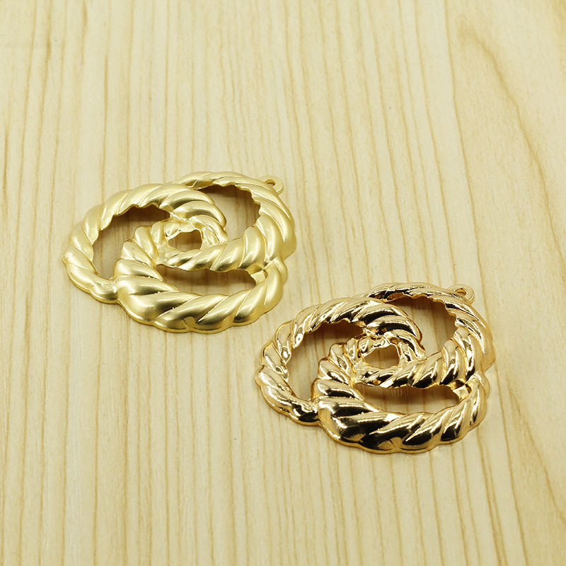 厂家直销diy金属耳环设计三叶铁片饰品配件材料不规则流苏挂件