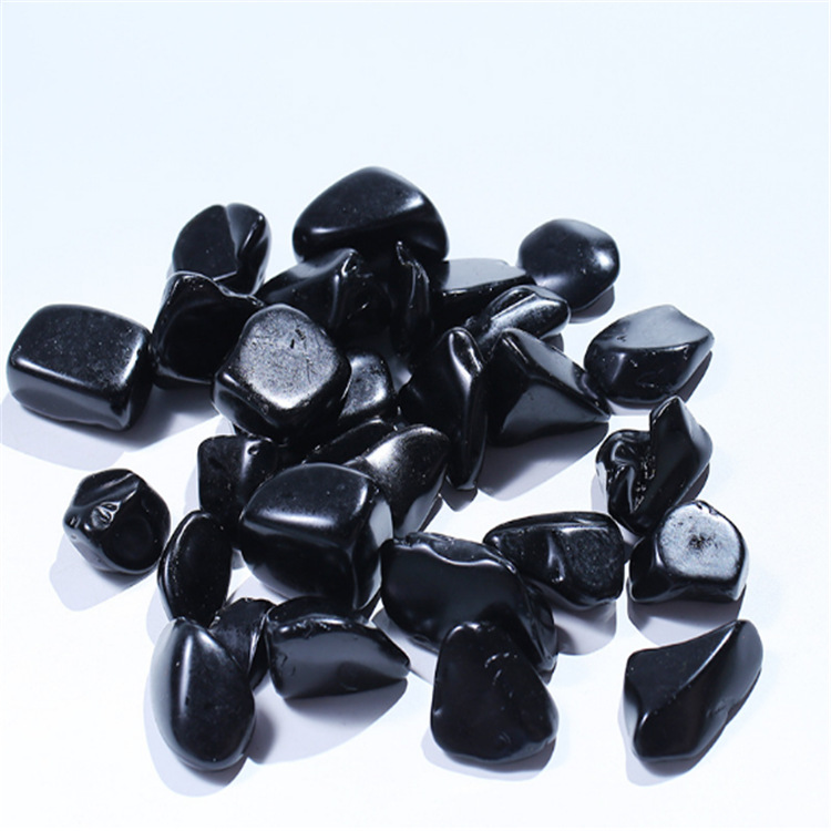 天然黑曜石碎石 黑曜石碎石批发 消磁碎石 花盆鱼缸造景碎石