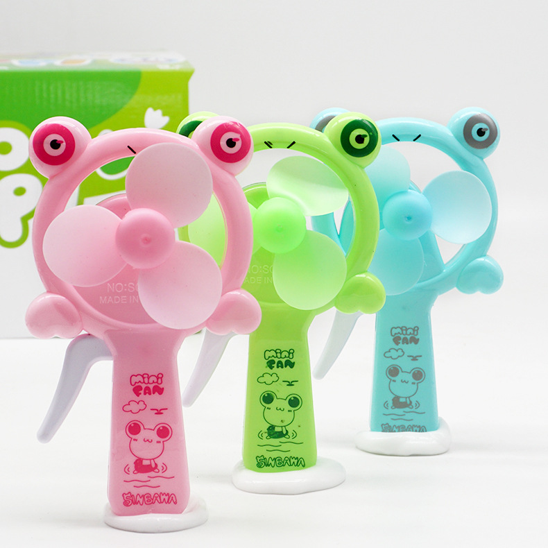 儿童卡通手动风扇 迷你动漫手持风扇 手捏按压玩具风扇