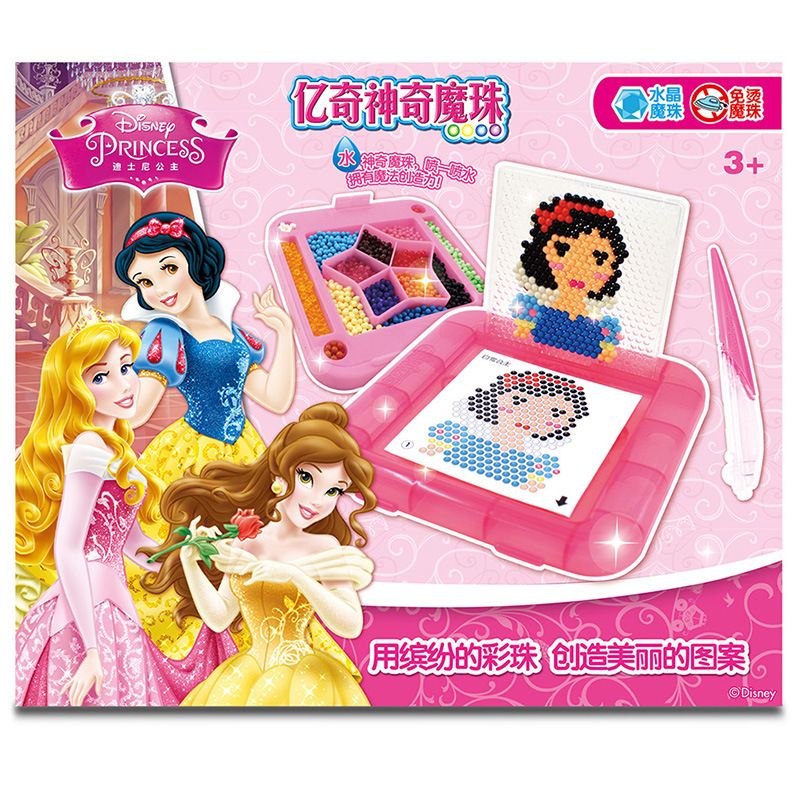 亿奇神奇魔珠美人鱼小公主小美人水雾水粘珠拼图游戏diy玩具女孩