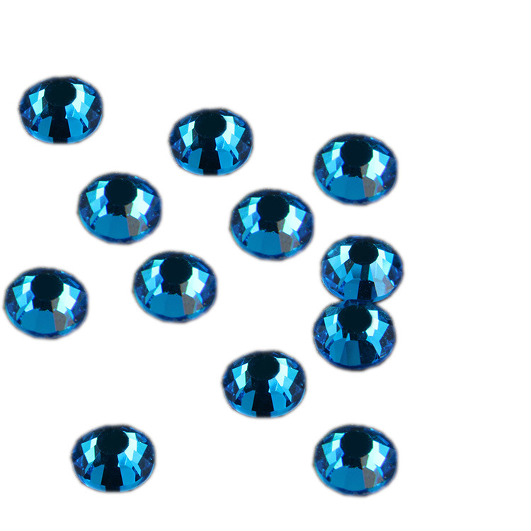 Factory Wholesale Textile Accessories Imitation Diamond Hot Insole Dark Blue Rhinestone Ormanent 8mm Jewelry Decoration Glass Drill