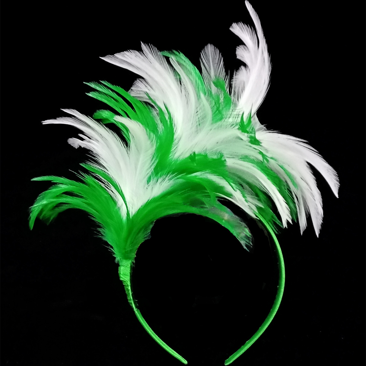 欧美彩色羽毛头饰 万圣节发箍 派对狂欢节日表演出赛马会舞会发饰