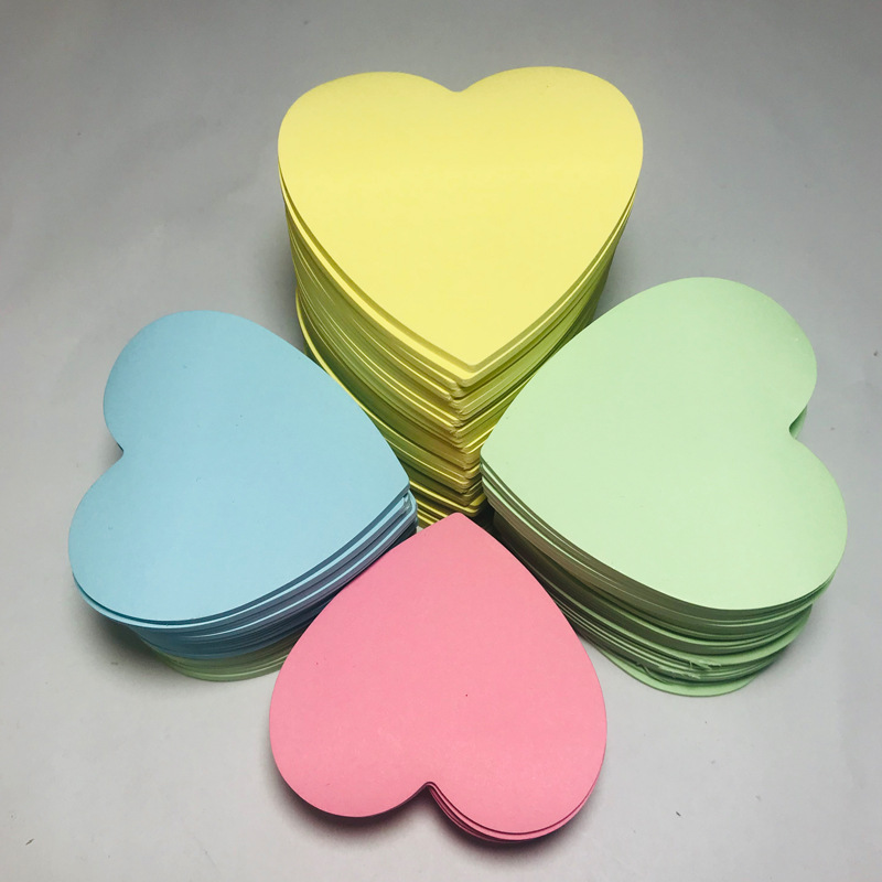 心形便利贴外卖餐饮带字搞笑手写彩色心形便签纸可爱创意留言便条