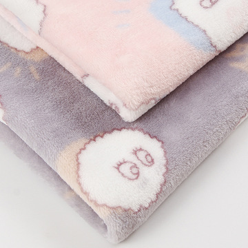 双面印花法兰绒卡通海绵宝宝儿童睡衣秋冬家居服面料