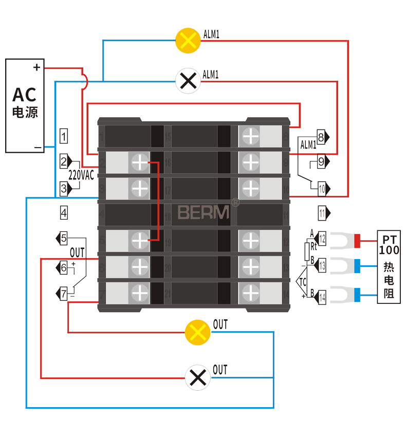 贝尔美温控器rex-c700 m an 智能温控器高精度可调温度控制器开关