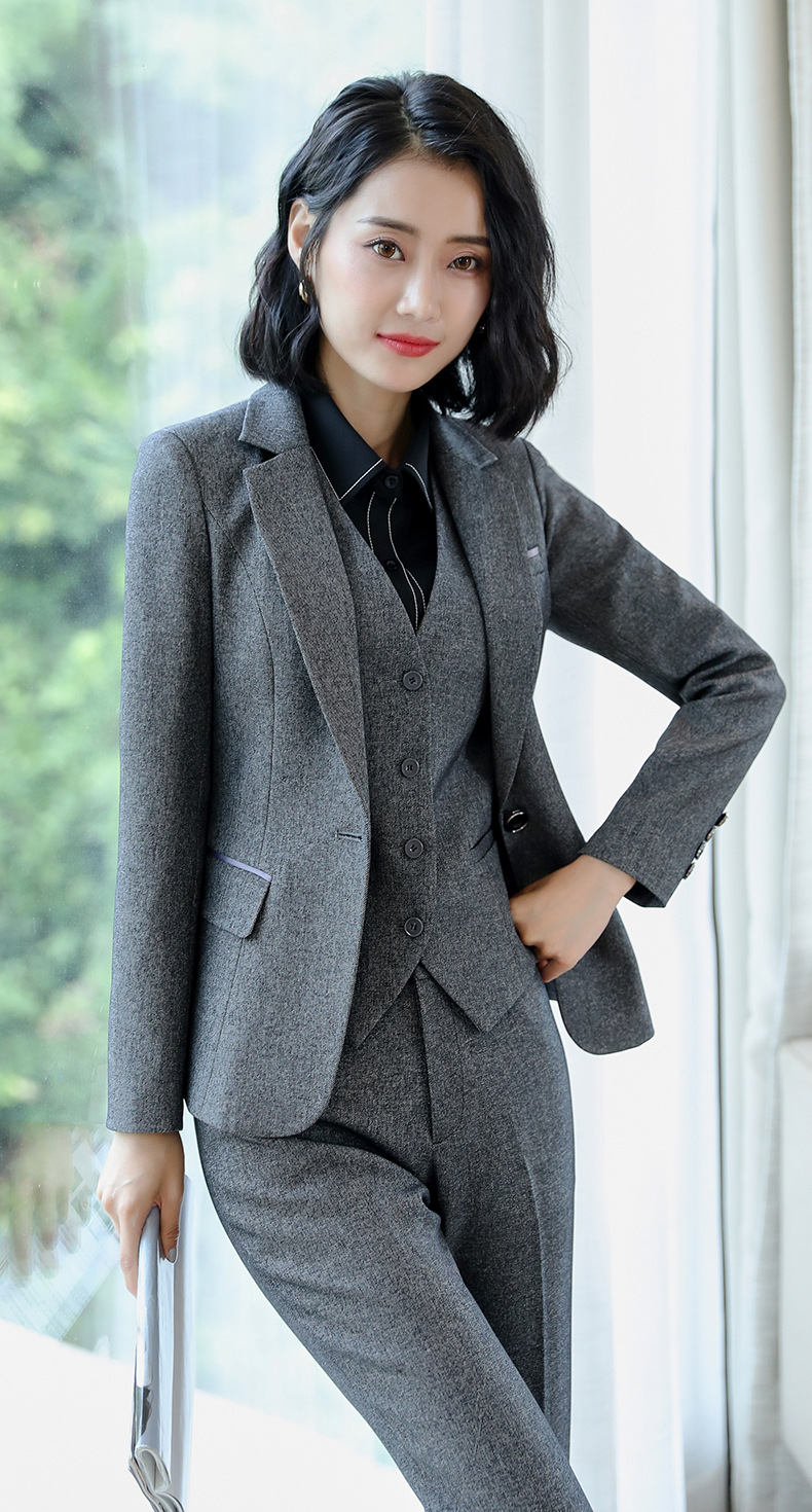 2019秋冬季新款职业女装套装毕业照上班面试经理服女士西装套装