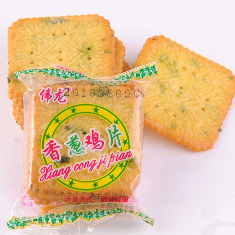 伟龙香葱鸡片 葱油薄脆饼干零食独立小包装 一件10斤