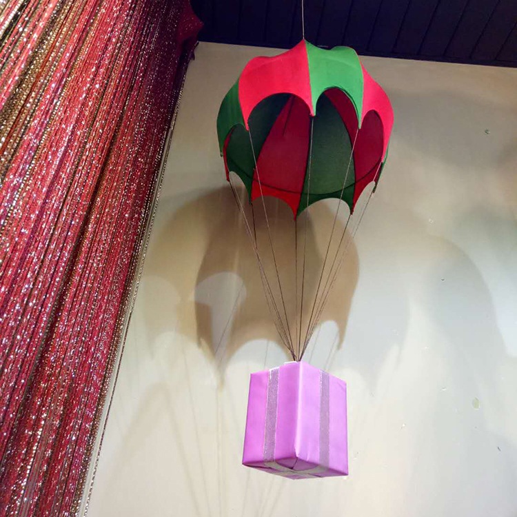 春夏季降落伞橱窗美陈摄影拍照道具4s展厅布置幼儿园吊饰婚庆用品