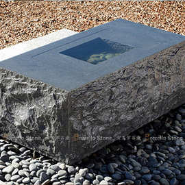 黑色花岗岩 手打面 花岗岩压顶石 黑色花岗岩石材