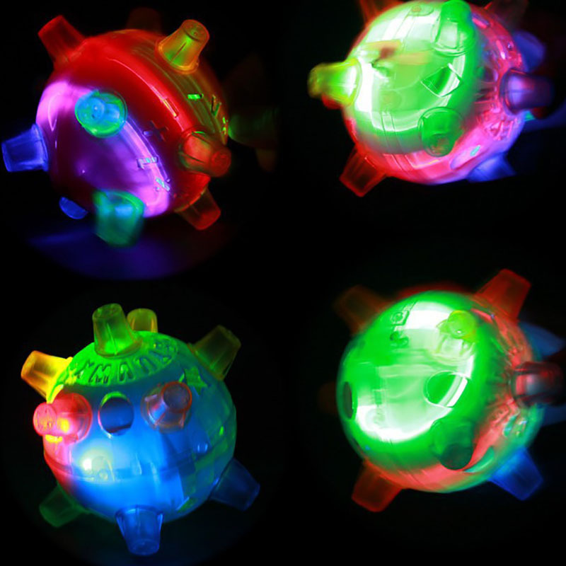 Music Colorful Luminous Flash Electric Dancing Football Bouncing Ball Jumping Ball Multi-Angle Jumping Ball Toy Wholesale