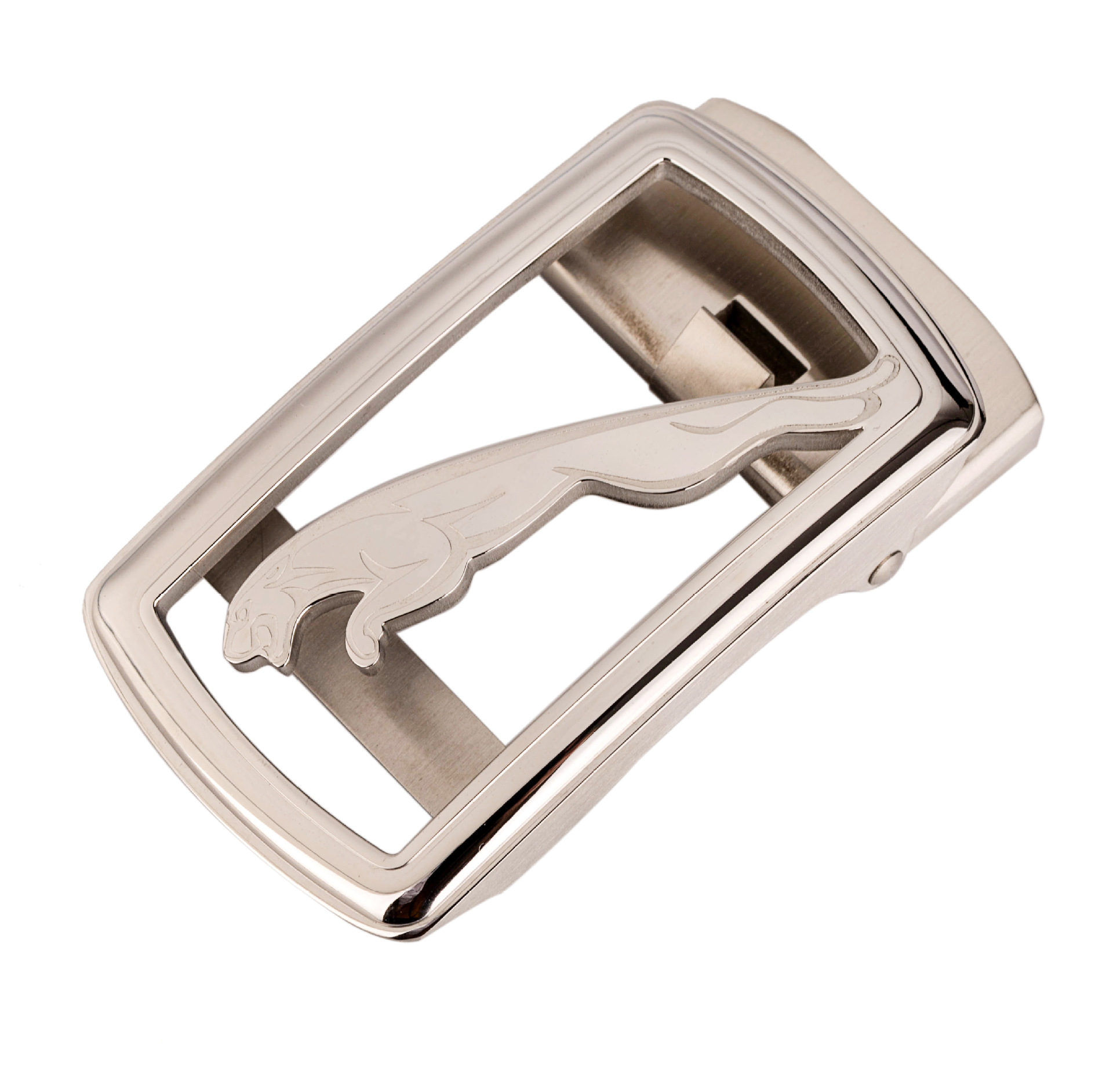 304不锈钢拉丝亮面自动扣男士皮带扣耐磨防过敏钢扣腰带头3.55cm