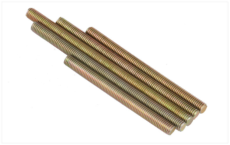 镀彩锌全牙螺杆全螺纹丝杆牙条双头牙m6 m8 家具链接螺丝