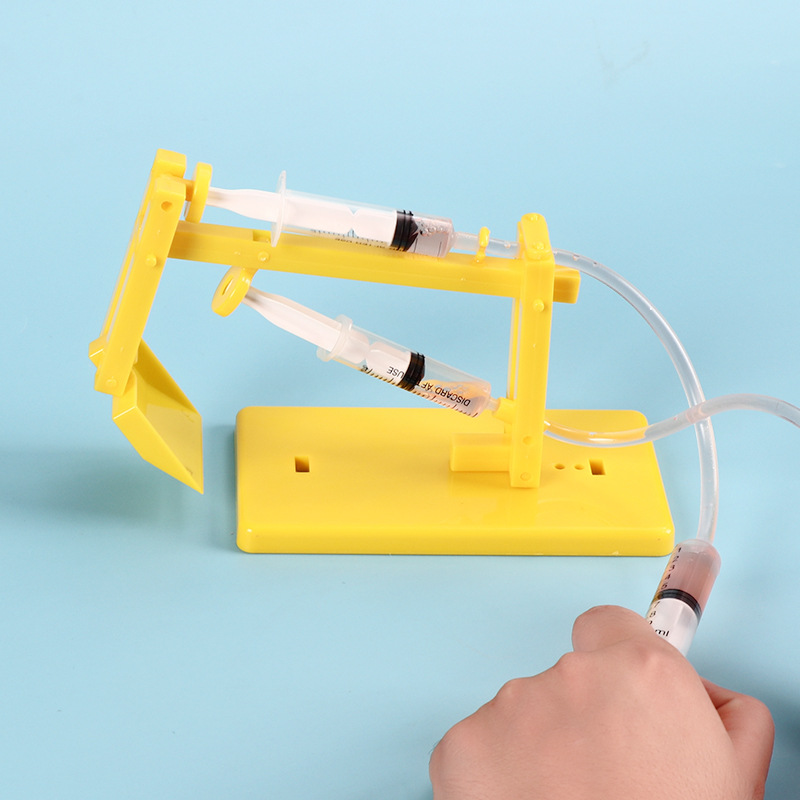 科技创新小发明小制作diy 针筒挖掘机塑料挖机实验玩具手工材料