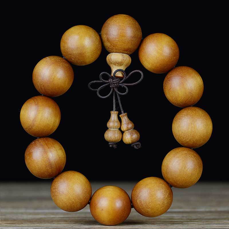 厂家批发芭比香檀佛珠手串2.0*12颗圆珠木质复古手饰男款文玩礼品