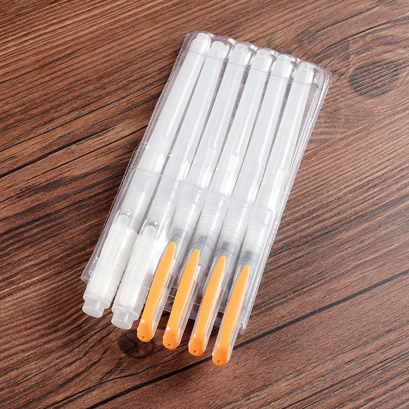 固彩自来水笔灌水储水笔固体水彩尖头平头水溶彩铅绘画笔定制