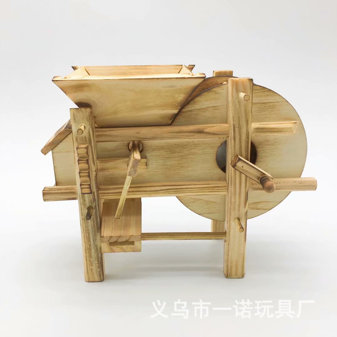 木质复古仿真 谷风车微型农具精品家具模型工艺品摆件木森玩具厂