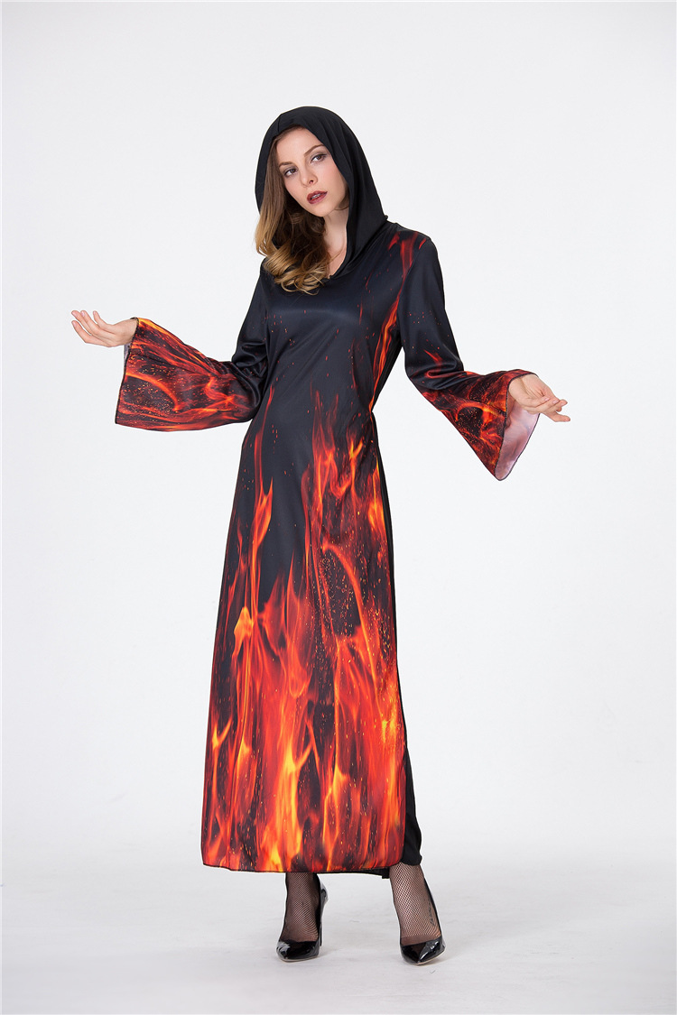 万圣节 吸血鬼恶魔服装 死神鬼衣服 女巫婆化装舞会派对服表演服