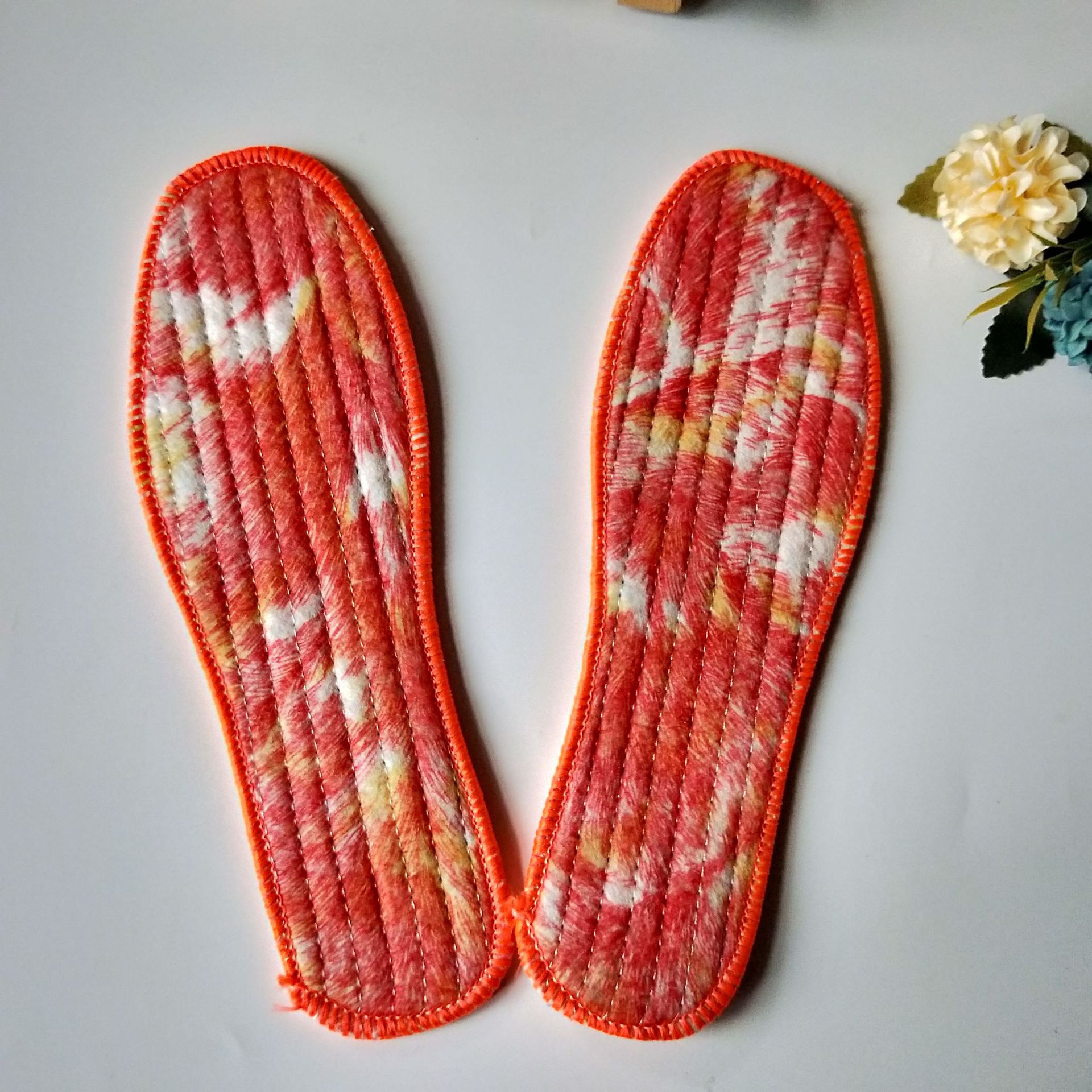 棉鞋垫 棉垫 红凤尾鞋垫 大码鞋垫 保暖鞋垫 1元店批发