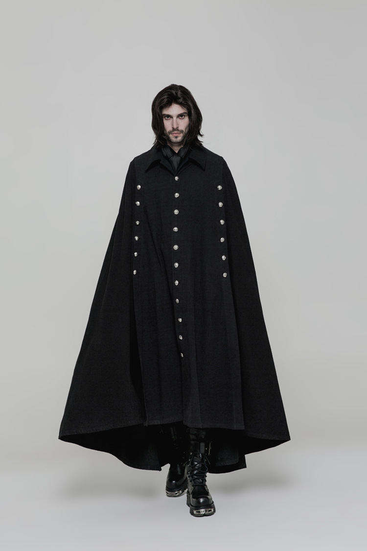 秋冬韩版男士毛呢披风外套潮男蝙蝠衫长款斗篷风衣外套