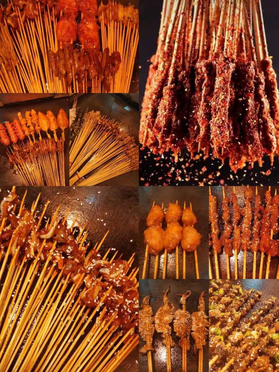 网红烧烤小串 铁板小串 铁板鱿鱼油炸半成品烧烤串串批发速冻食品