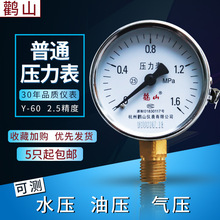 鹳山Y-60压力表Y60气压表径向液压水压表真空表0-1.6mpa油压表2.5
