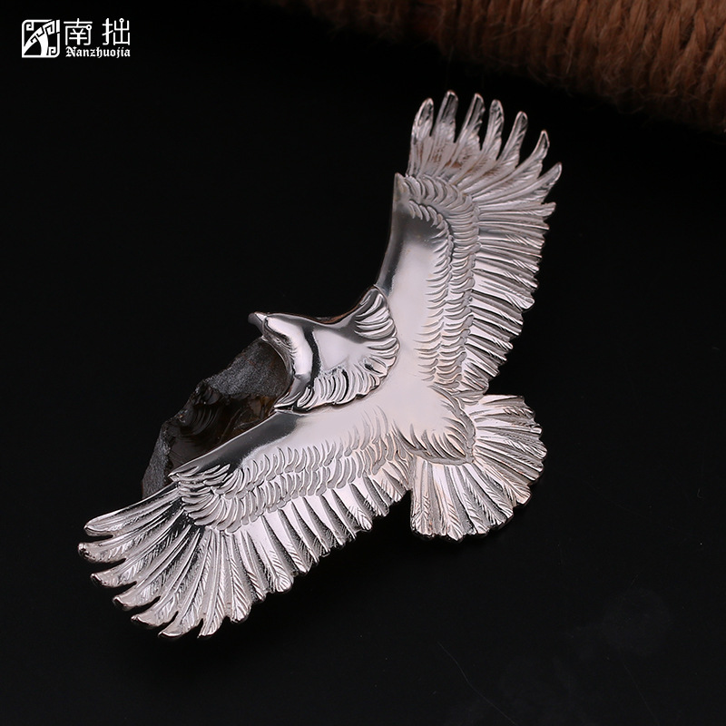 南拙手工goros高桥吾郎银鹰吊坠925纯银老鹰goros大中小鹰挂件